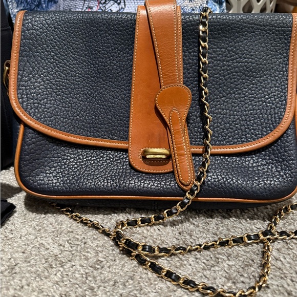 Dooney & Bourke Black and Brown Crossbody Bag with unbranded chain - Picture 6 of 12